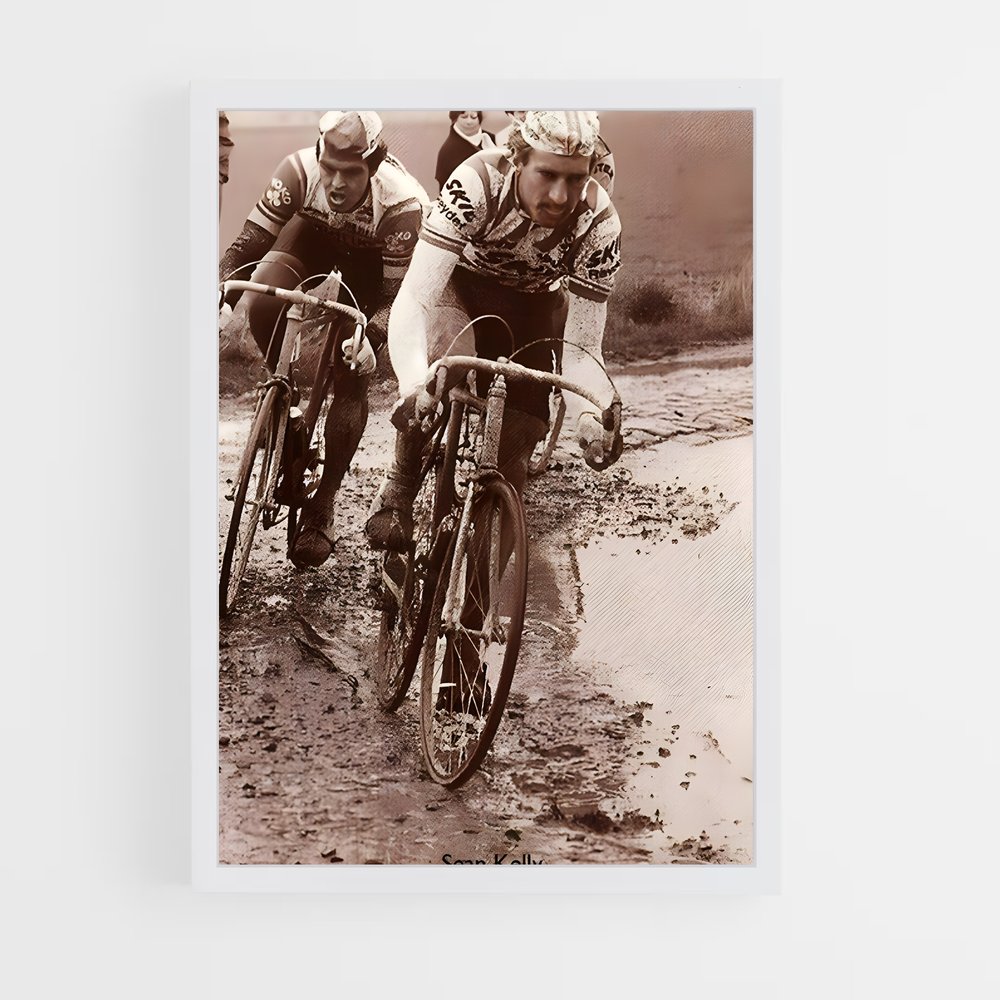 Poster Piste Boueuse – affiche Cyclisme (vue 3)